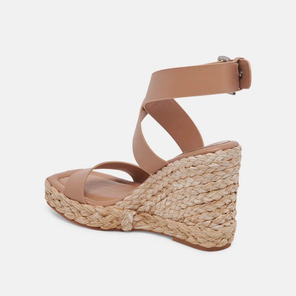 Dolce Vita Aldona Braided Raffia Ankle Strap Wedge Sandal Belgium Sweet - Picture 11 of 15